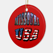 Missouri Picture and USA Text Ceramic Ornament (Left)
