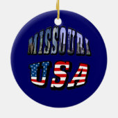 Missouri Picture and USA Text Ceramic Ornament (Back)