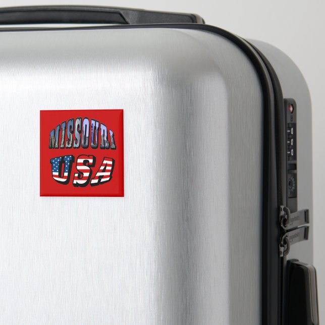 Missouri Picture and USA Text Magnet (In Situ (Luggage))