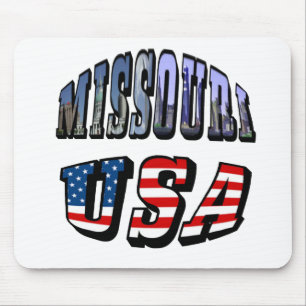 Missouri Picture and USA Text Mouse Pad