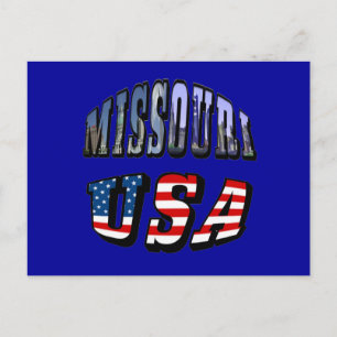Missouri Picture and USA Text Postcard