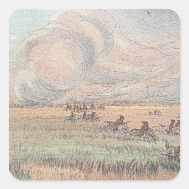 Missouri prairie fire square sticker (Front)