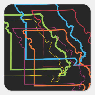 missouri pride blur square sticker