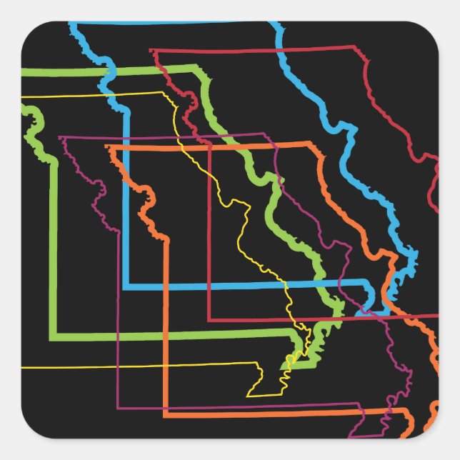 missouri pride blur square sticker (Front)