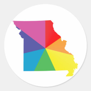 missouri pride. classic round sticker