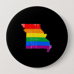 MISSOURI PRIDE - DISTRESSED -.png 10 Cm Round Badge