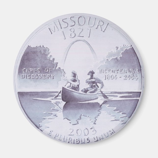Missouri Quarter Original Artwork Magnet (Front)