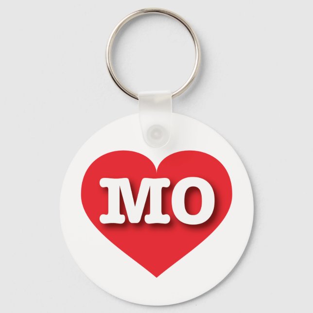 Missouri Red Heart - I love MO Key Ring (Front)
