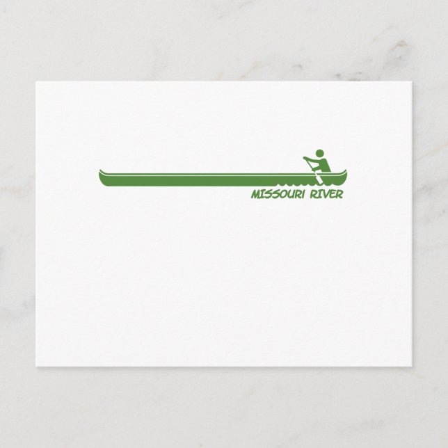 Missouri River Canoeing Postcard (Front)