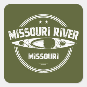 Missouri River Missouri Square Sticker