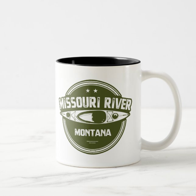 Missouri River, Montana Two-Tone Coffee Mug (Right)