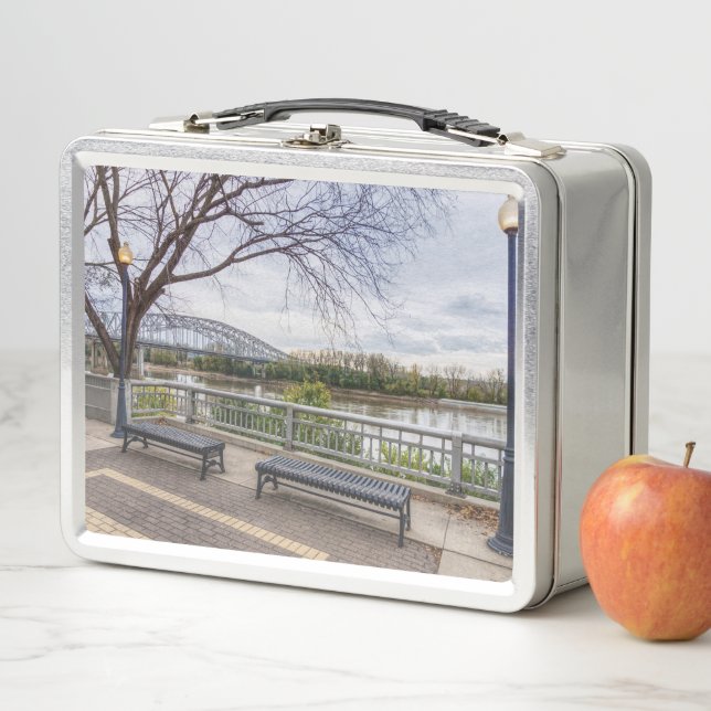 Missouri River View Metal Lunch Box (In Situ)