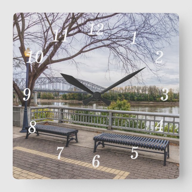 Missouri River View Wall Clock (Front)