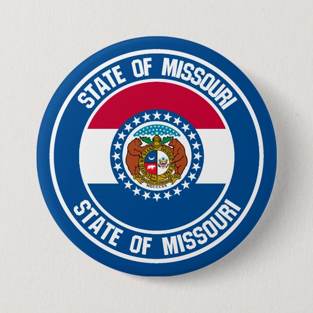 Missouri Round Emblem 7.5 Cm Round Badge (Front)