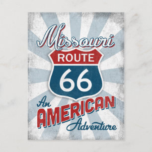 Missouri Route 66 Vintage America Postcard
