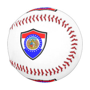 Missouri shield flag baseball