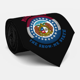 MISSOURI SHOW-ME STATE FLAG TIE