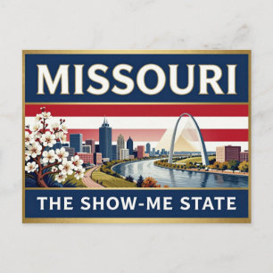 MISSOURI Show Me State Heritage Emblem Postcard
