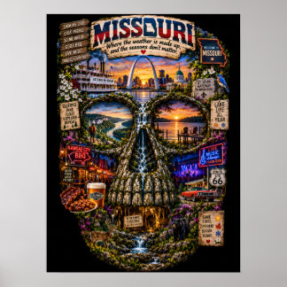 Missouri Skull Art Print | State of Mind