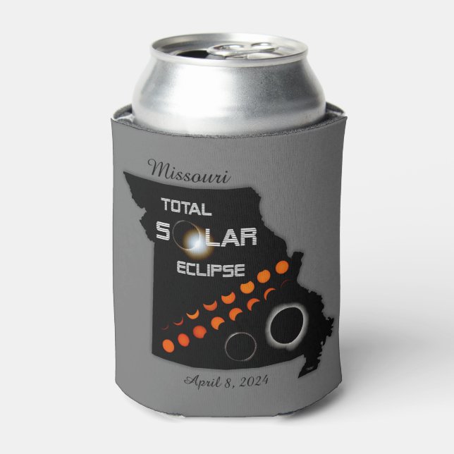 Missouri Solar Eclipse Can Cooler (Can Front)