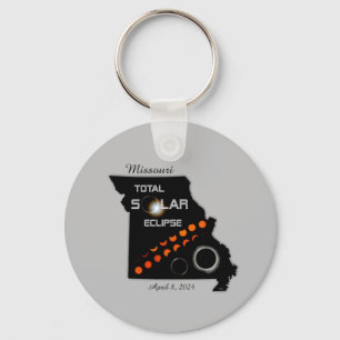 Missouri Solar Eclipse Key Chain