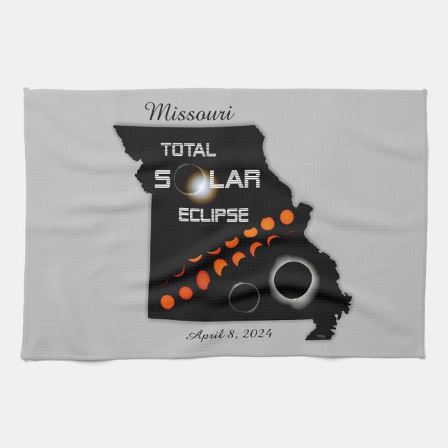 Missouri Solar Eclipse Kitchen Towel (Horizontal)