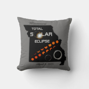 Missouri Solar Eclipse Pillow
