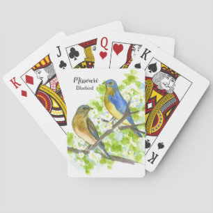 Missouri Souvenir Game Bluebirds Hawthorn Tree Playing Cards