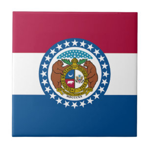 Missouri State Flag Ceramic Tile