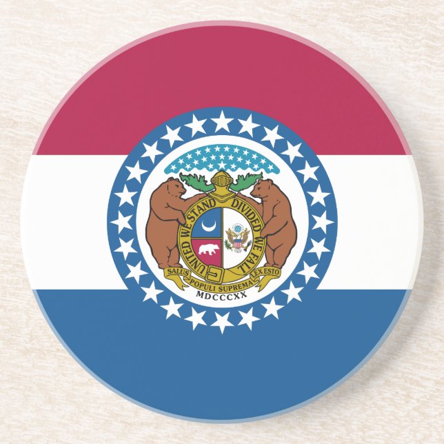 Missouri State Flag Coaster (Front)