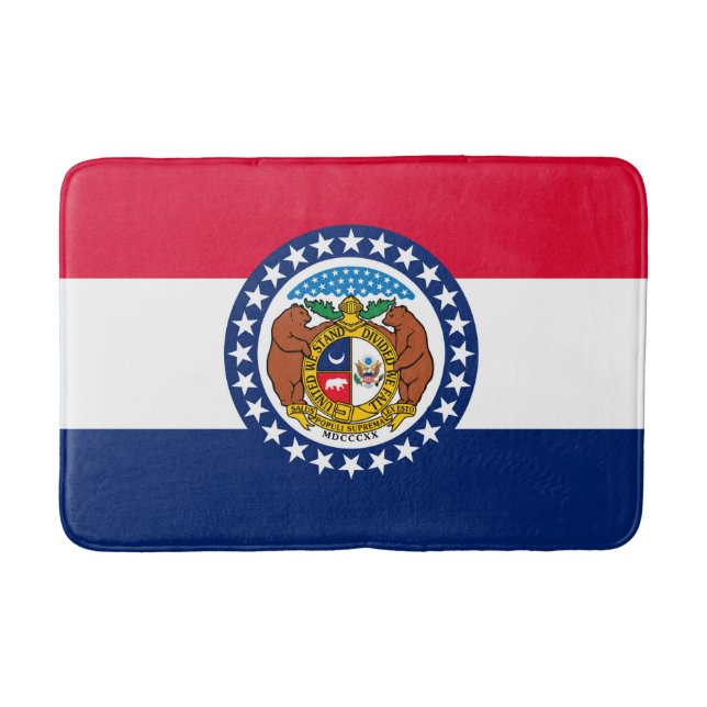 Missouri State Flag Design Bath Mat (Front)