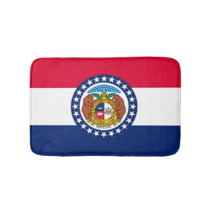 Missouri State Flag Design Bath Mat