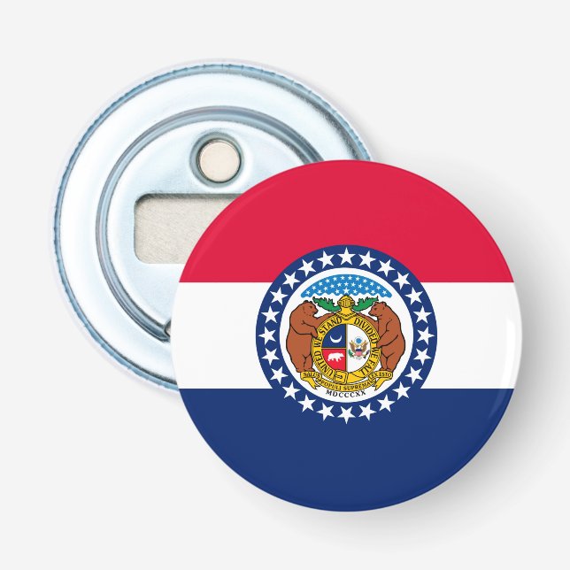 Missouri State Flag Design Bottle Opener (Front)