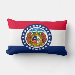 Missouri State Flag Design Lumbar Cushion