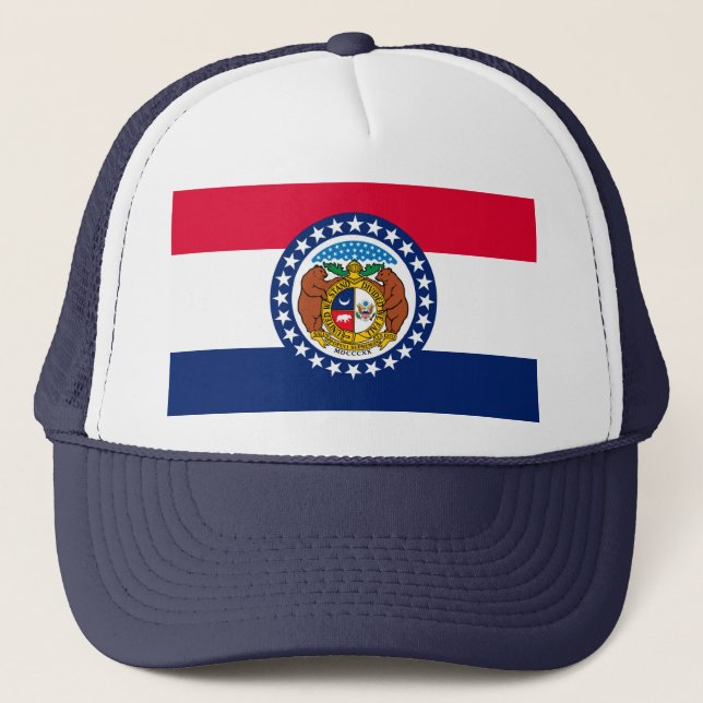 Missouri State Flag Design Trucker Hat (Front)