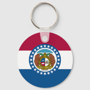 Missouri State Flag Key Ring