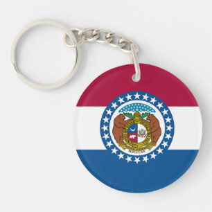 Missouri State Flag Key Ring