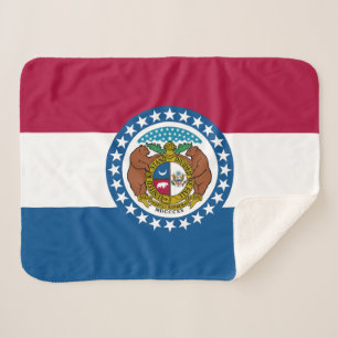 Missouri State Flag Sherpa Blanket