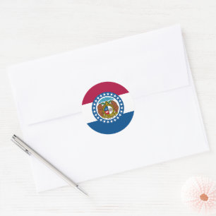 Missouri State Flag USA Classic Round Sticker