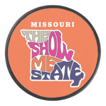 Missouri State Nickname Word Art Hockey Puck