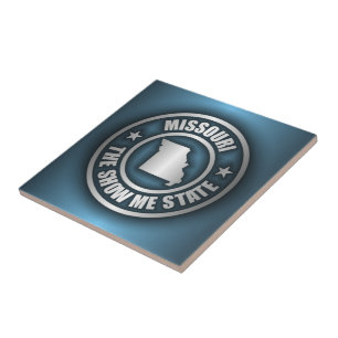 "Missouri Steel (Blue)" Ceramic Tile/Trivet Tile