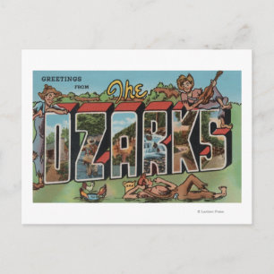 Missouri - The Ozarks - Large Letter Scenes 2 Postcard