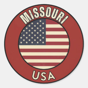 Missouri United States of America Classic Round Sticker