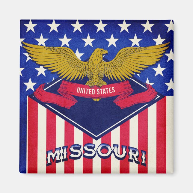 Missouri USA Flag Magnet (Front)