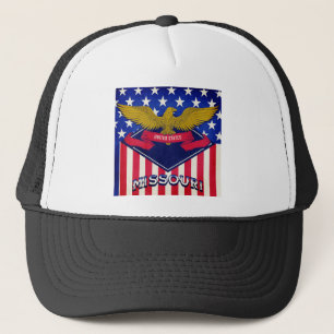 Missouri USA Flag Trucker Hat