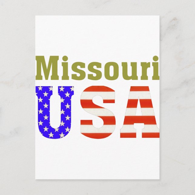 Missouri USA! Postcard (Front)