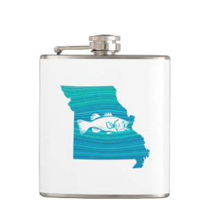 Missouri Wave Fishing Hip Flask