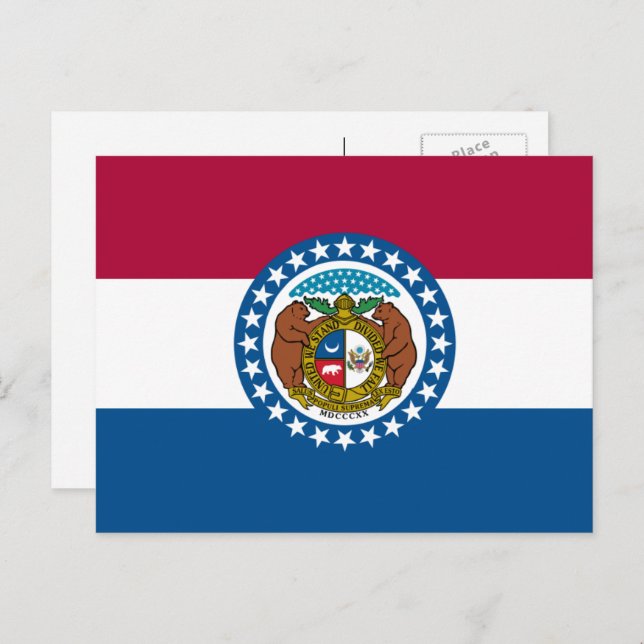Missourian Flag, Flag of Missouri Postcard (Front/Back)