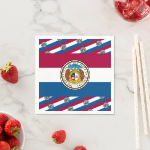 Missourian Flag & Seal, Missouri Napkin