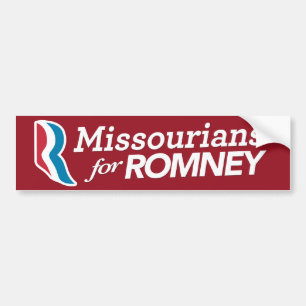 Missourians For Romney Bumper Sticker CUSTOM COLOR
